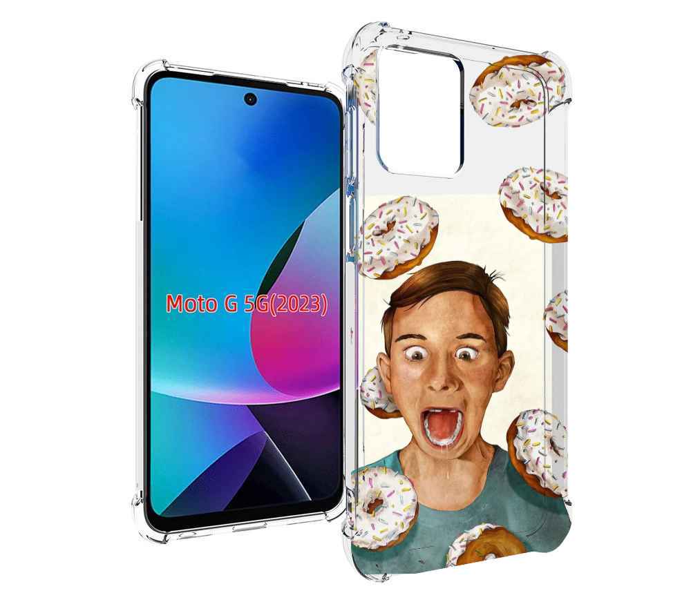 

Чехол MyPads Бешенные-пончики для MOTO G 5G 2023, Tocco