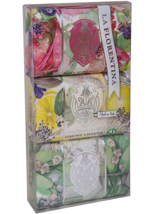 Набор мыла La Florentina Wild Rose Lemon  Lavender Lily of the Valley 3 x 200 г