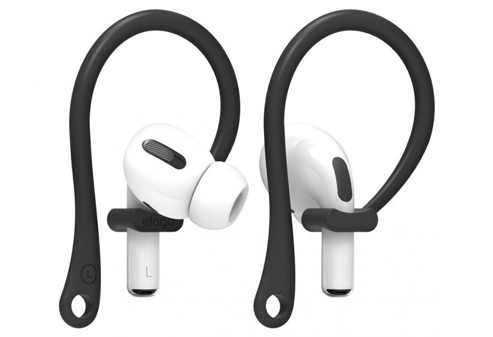 Крепление Elago EarHook для AirPods Pro (2 шт.), цвет Черный (EAPP-HOOKS-BK)