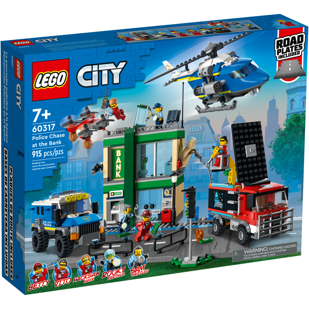 Конструктор LEGO City Полицейская погоня в банке 60317 конструктор lego city police 60277 катер полицейского патруля