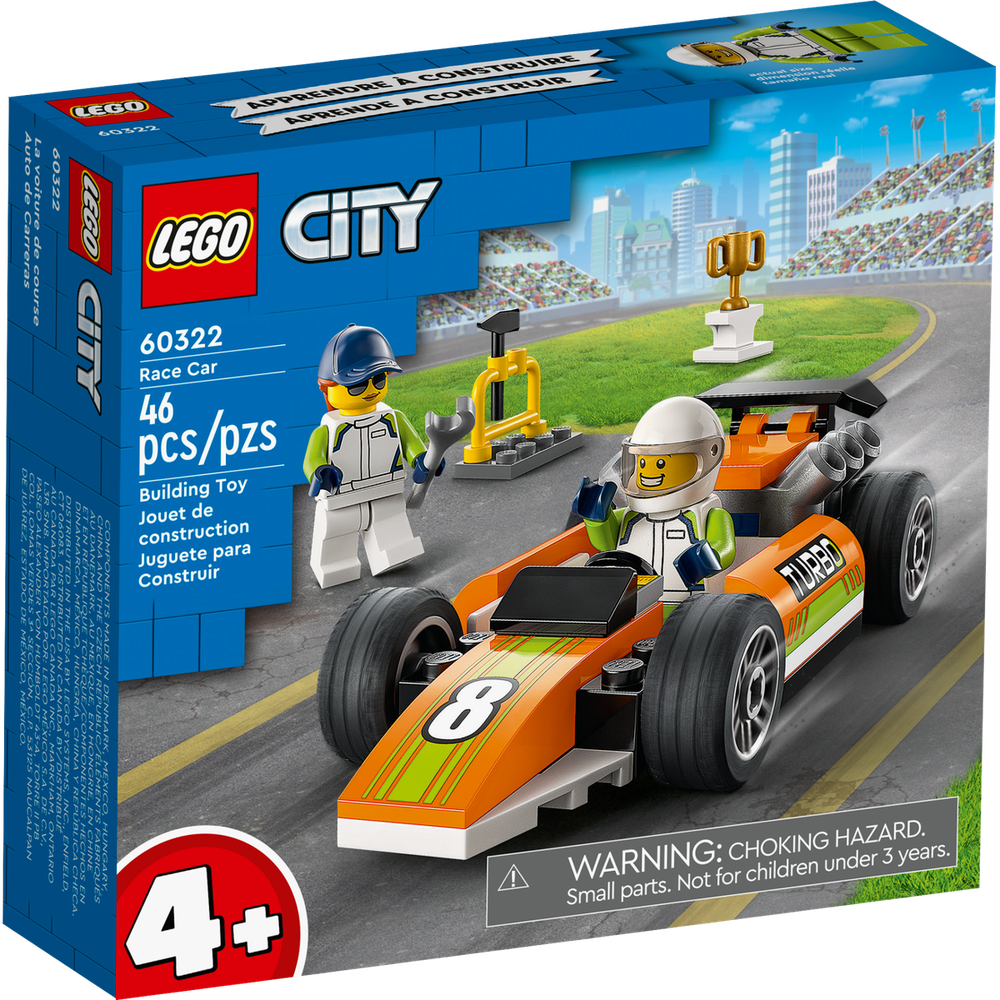 Конструктор LEGO City Гоночный автомобиль 60322 рюкзак mad wave city m1129 03 0 10w зеленый