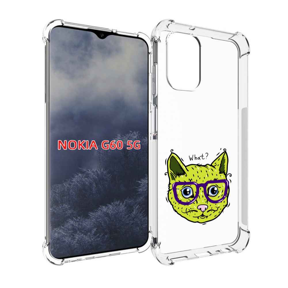 

Чехол MyPads Зеленый кот для Nokia G60 5G, Прозрачный, Tocco