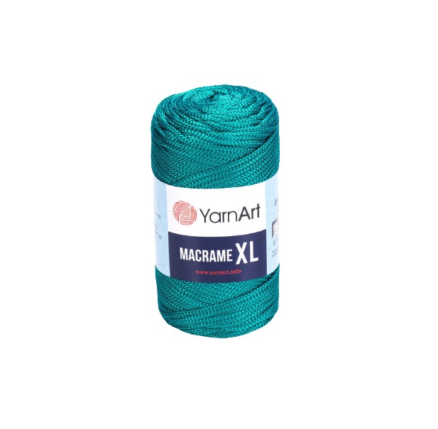 

Пряжа для вязания YarnArt 'Macrame XL' 250 г, 130 м, полиэстер (158 бирюзовый), 4 мотка, Macrame XL