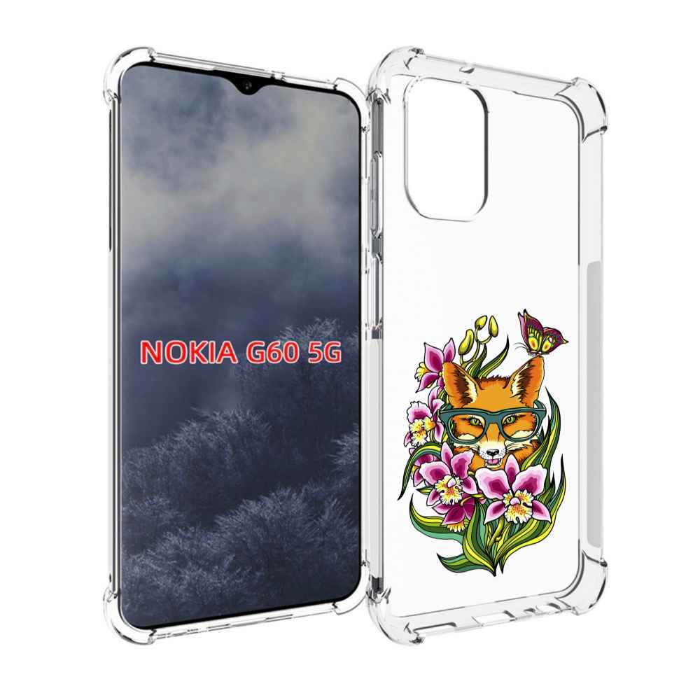 

Чехол MyPads Лиса в цветах для Nokia G60 5G, Прозрачный, Tocco