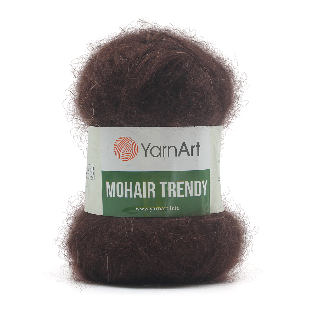 фото Пряжа yarnart 7733927_00010 mohair trendy 123 коричневый