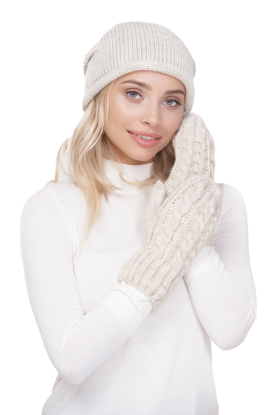 

Шапка бини женская Siberika Астрид бежевая р. ONE SIZE, Астрид