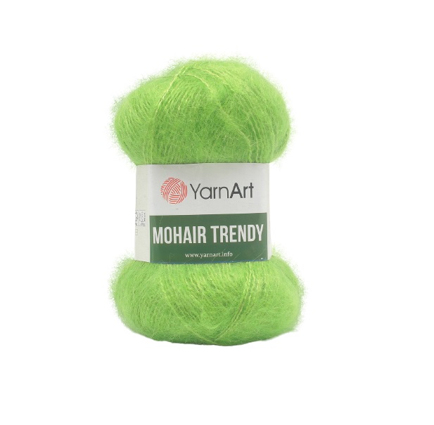 

Пряжа YarnArt Mohair trendy 100г, 220м (мохер, акрил) (137 весеений зелёный), 5 мотков, Зеленый, Mohair trendy