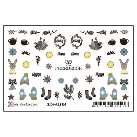 

Слайдер-дизайн Freedecor 3D Аэрография №004, Разноцветный