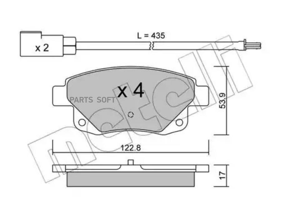 

Тормозные колодки METELLI 2206810