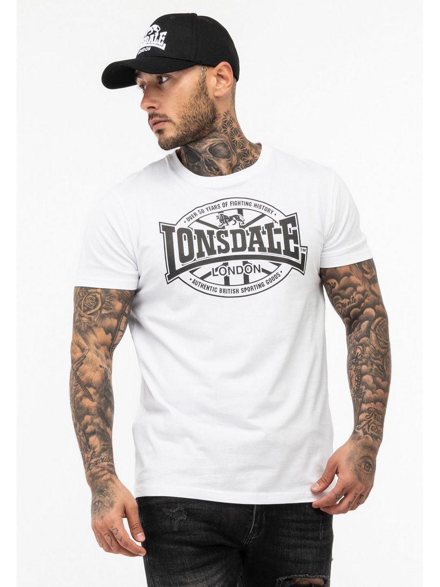 

Футболка мужская Lonsdale L2G22O04C черная XL, Черный, L2G22O04C