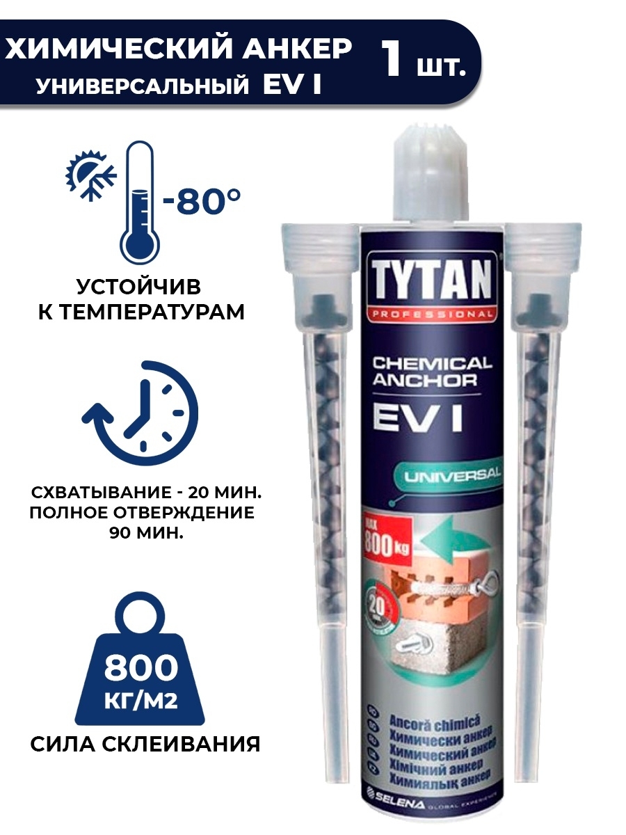 

Химический анкер TYTAN PROFESSIONAL EV-I универсальный для пустотелых оснований