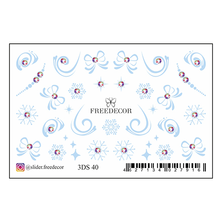 

Слайдер-дизайн Freedecor 3D №S40 со стразами, Разноцветный
