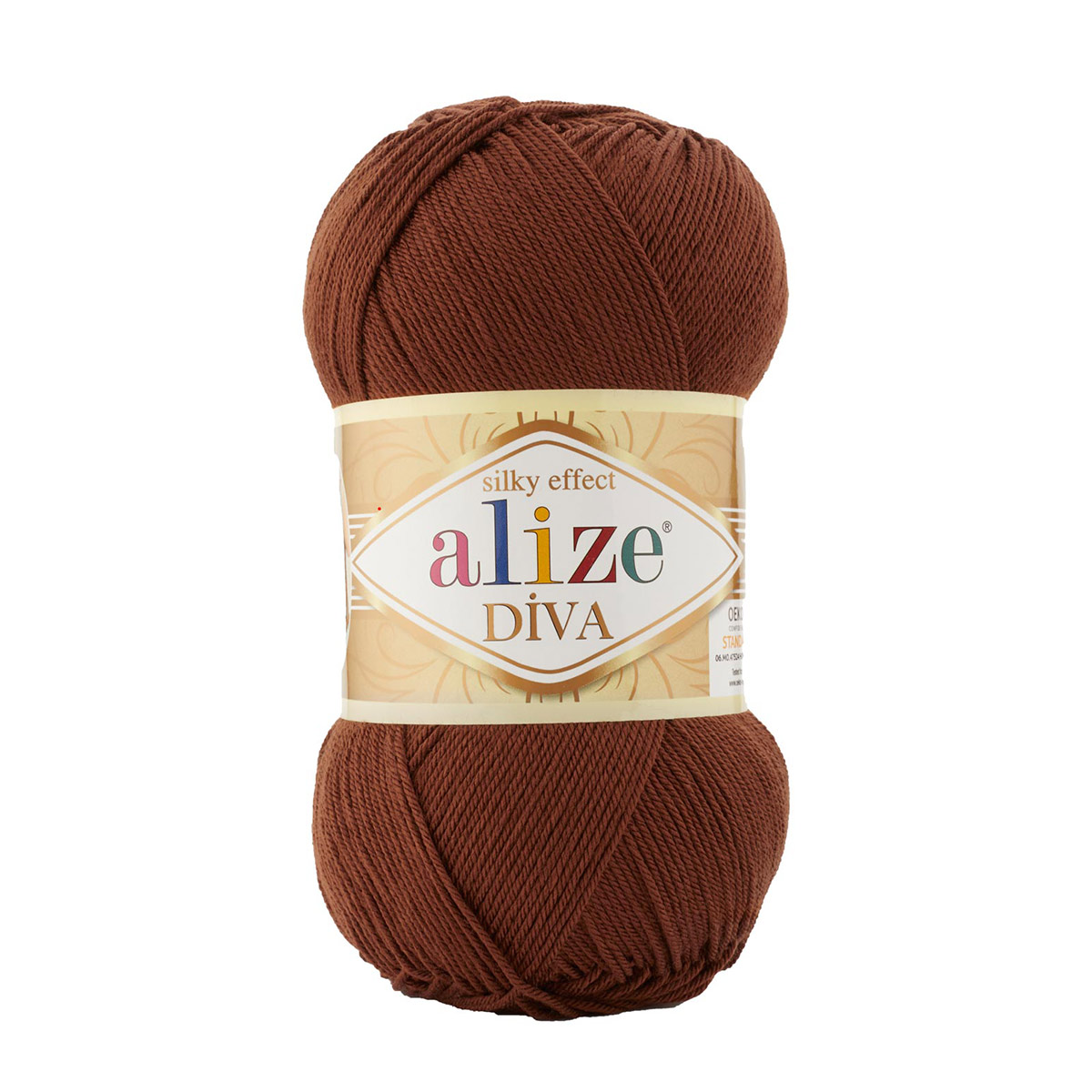 

Пряжа ALIZE Diva 100г, 350м (100% микрофибра) ТУ (690 медный), 5 мотков, Коричневый, Diva