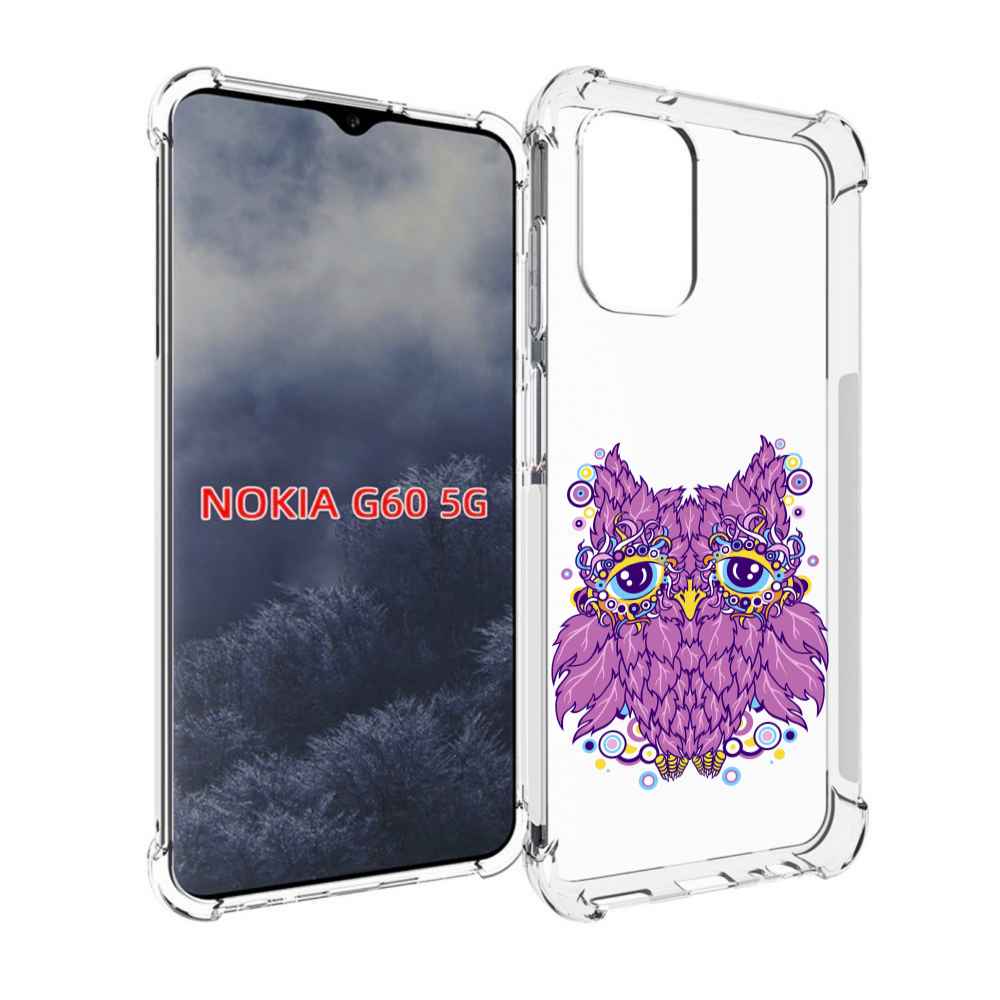 

Чехол MyPads Розовая сова для Nokia G60 5G, Прозрачный, Tocco