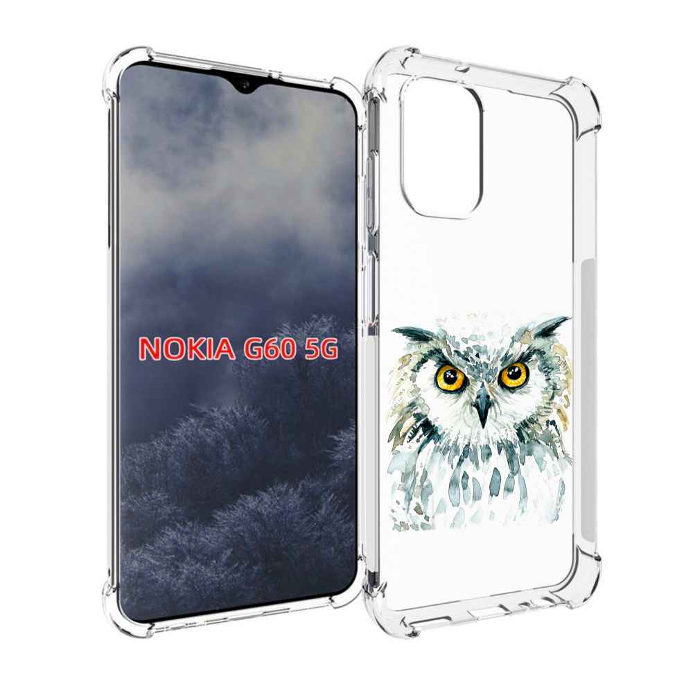 

Чехол MyPads Серьезная сова для Nokia G60 5G, Прозрачный, Tocco