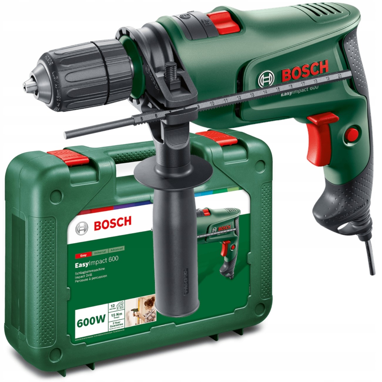 Ударная дрель Bosch EasyImpact 600 (0603133020) в кейсе