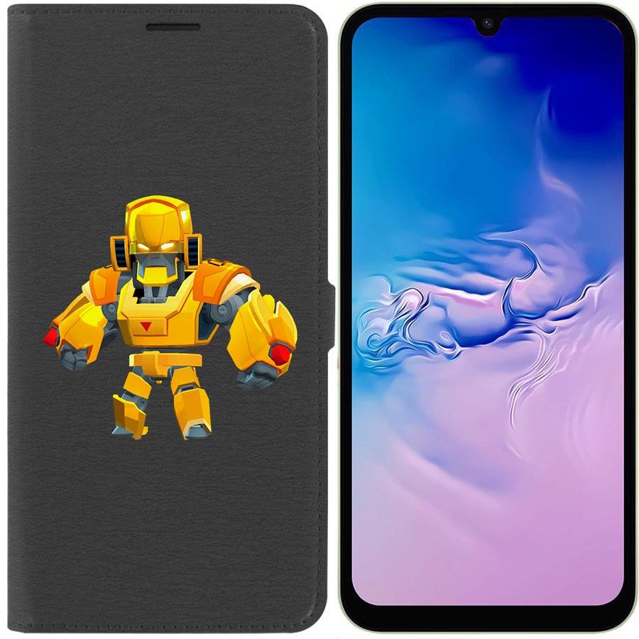 

Чехол-книжка Эко для Samsung Galaxy A24 (A245) Brawl Stars-Бо Золотой Меха (черный)