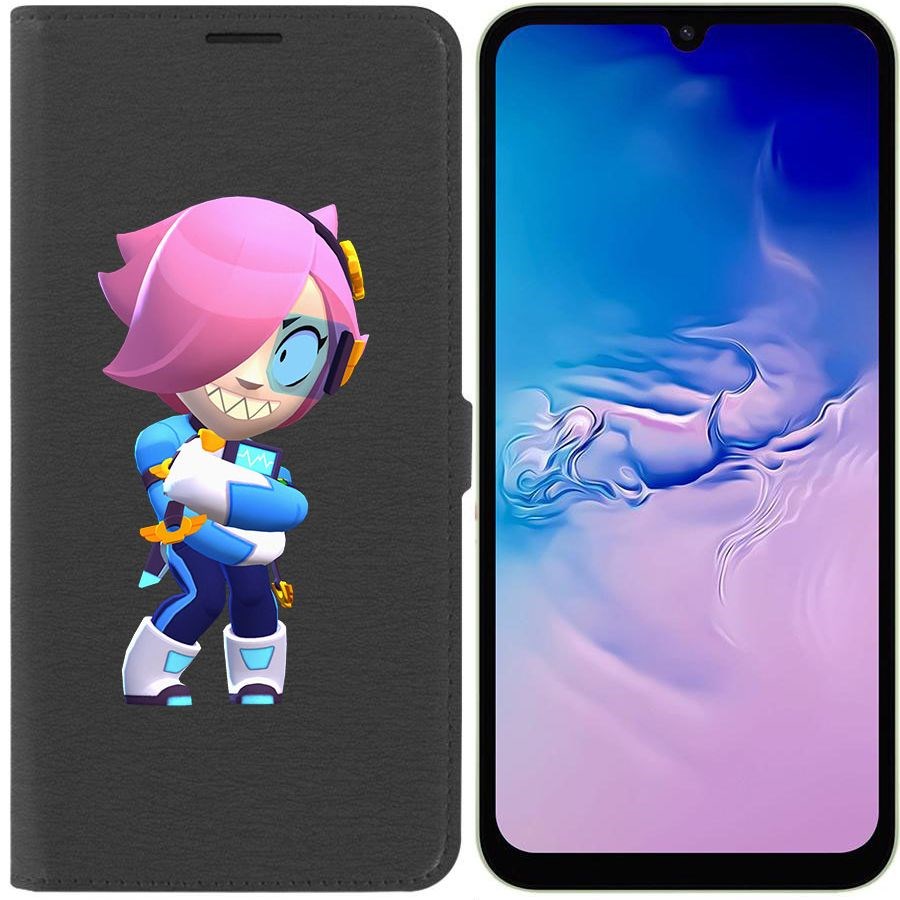 

Чехол-книжка Эко для Samsung Galaxy A24 (A245) Brawl Stars-Колетт Навигатор (черный)