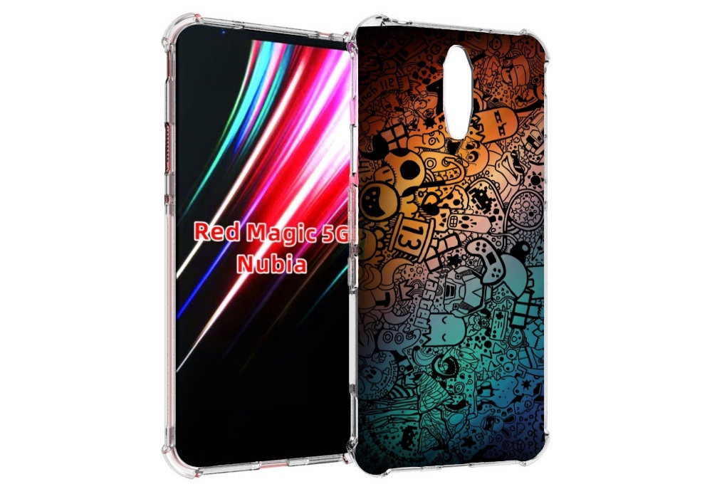 

Чехол MyPads стикеты в тени для ZTE Nubia Red Magic 1 5G, Прозрачный, Tocco