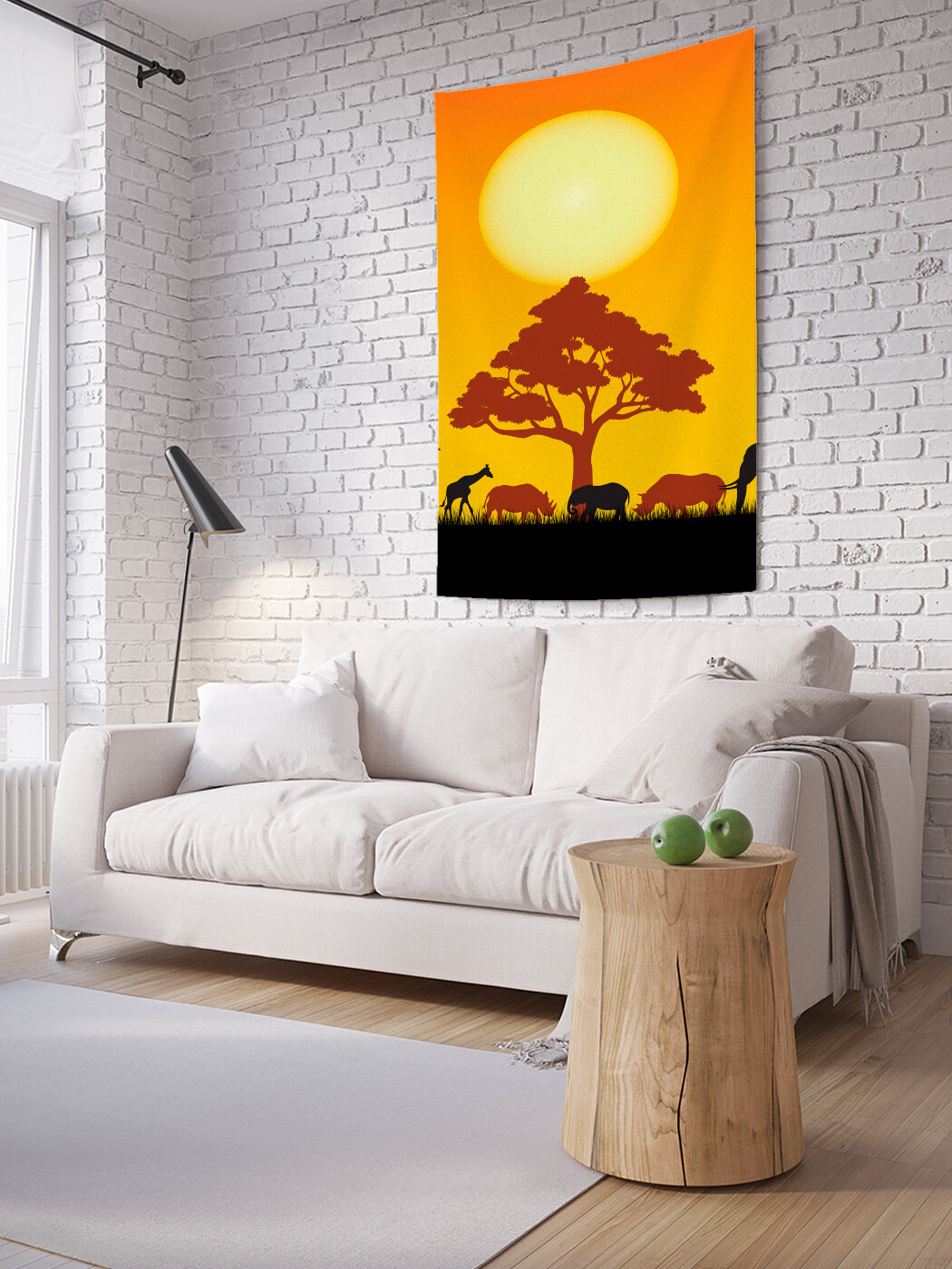 

Вертикальное фотопанно JoyArty Африканские звери у дерева, из ткани, 150х200 см