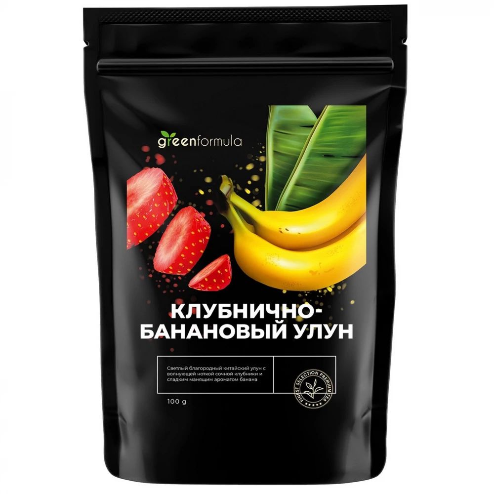 

Чай улун GreenFormula "Клубника-Банан", листовой с добавками, 100 г
