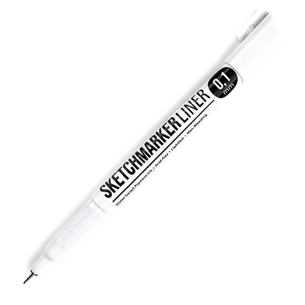 Ручка капиллярная линер Sketchmarker 0 1мм черный