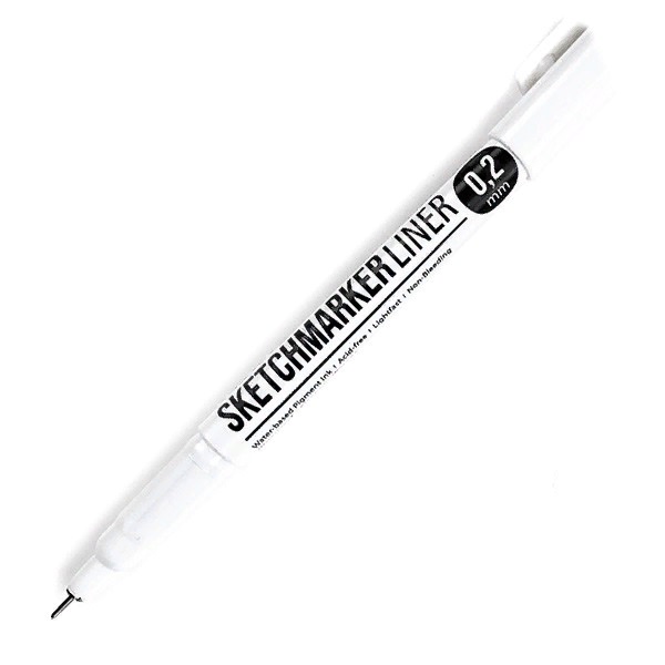 Ручка капиллярная линер Sketchmarker 0 2 черный