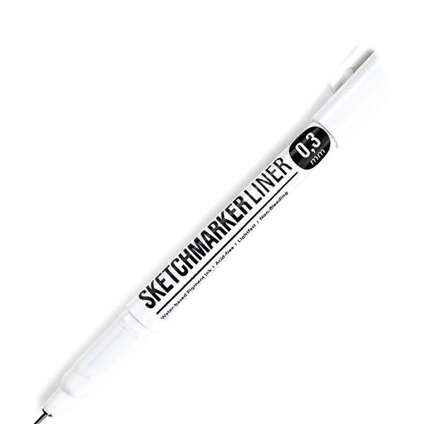 Ручка капиллярная линер Sketchmarker 0 3 черный