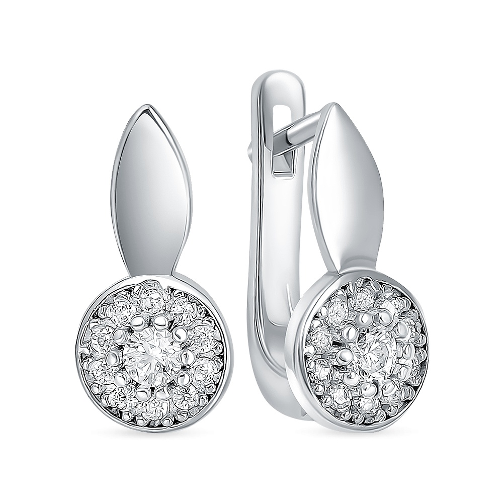 

Серьги из серебра 585Gold 702009209, фианит, 702009209