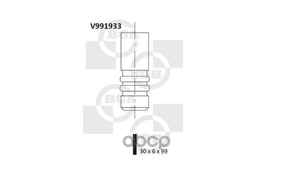 

Впускной Клапан Ford [Shdc, Hwda, Hwdb, Shda, Shdb] Bga арт. V991933