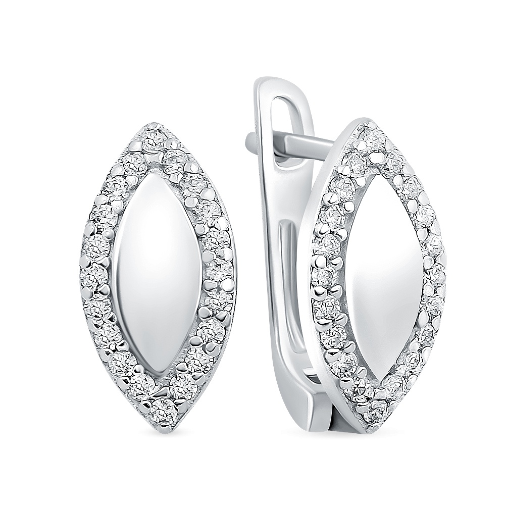 

Серьги из серебра 585Gold 702009085, фианит, 702009085