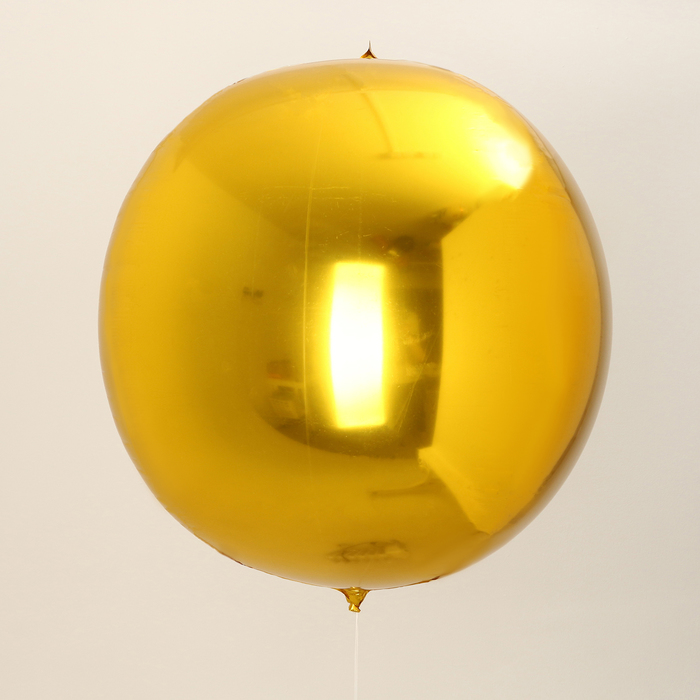Шар фольгированный Страна Карнавалия, сфера, цвет золотой, диаметр 127 см