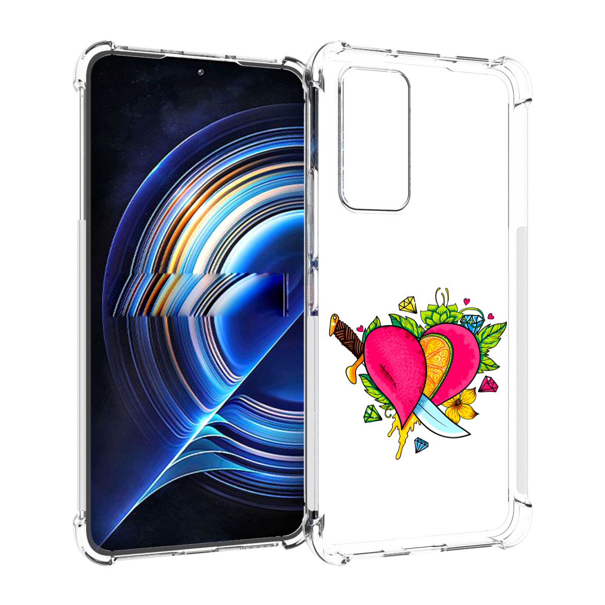 

Чехол MyPads Фруктовое сердце для Tecno Camon 19 Neo, Прозрачный, Tocco