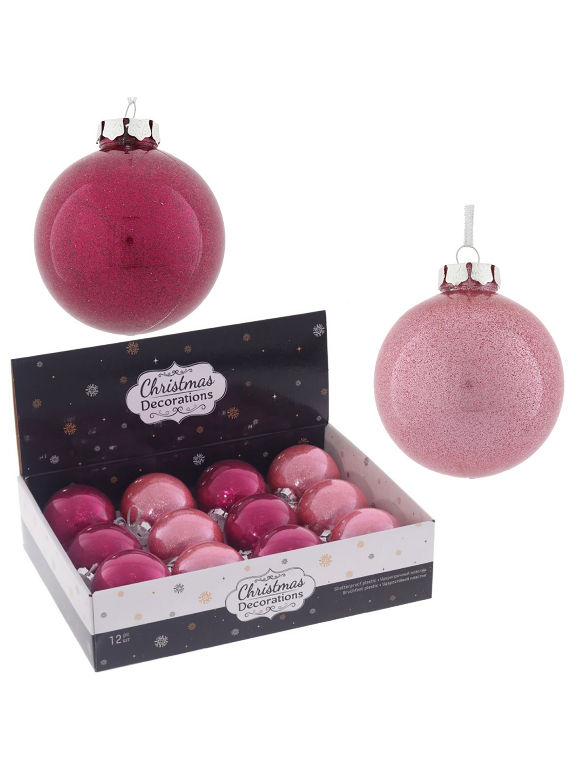 

Шар на ель Alat Home 753342]REM_hh1 12 шт розовый