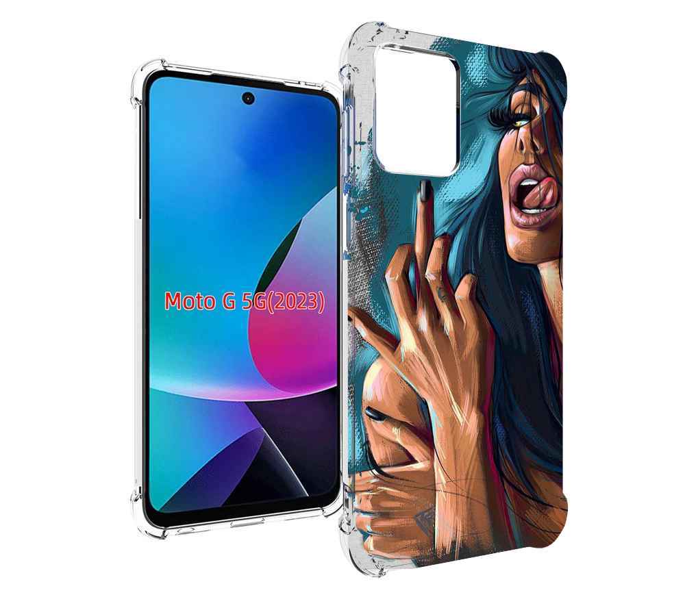 

Чехол MyPads Девушка-нарисованная-дерзкая женский для MOTO G 5G 2023, Tocco