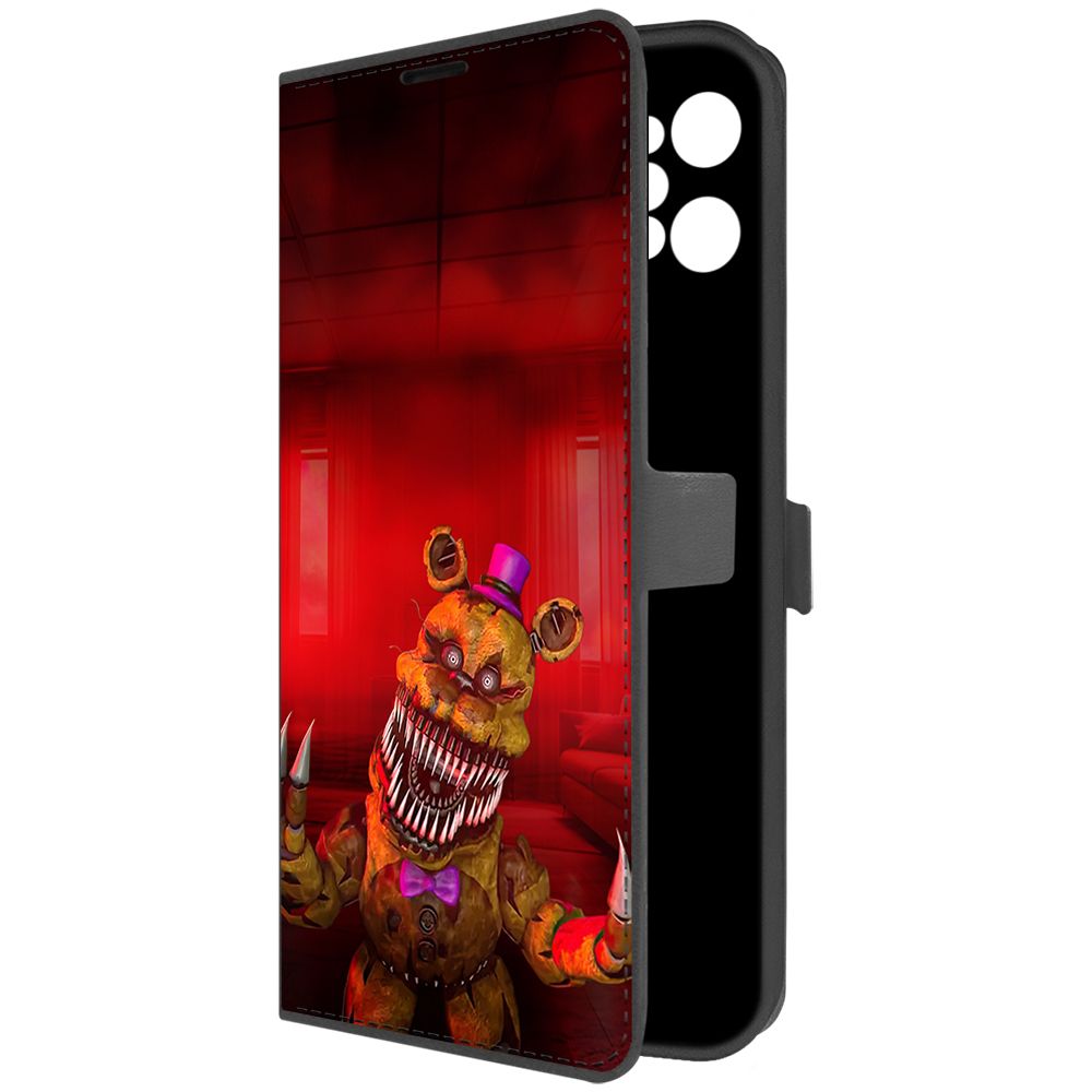 

Чехол-книжка Krutoff Eco Book для Realme C31 ФНАФ - Фредди атакует (черный)