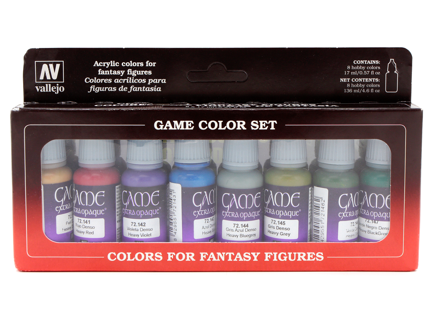 

Набор красок Vallejo Game Color Set Game Extra Opaque, 8 красок по 17 мл, Game Extra Opaque