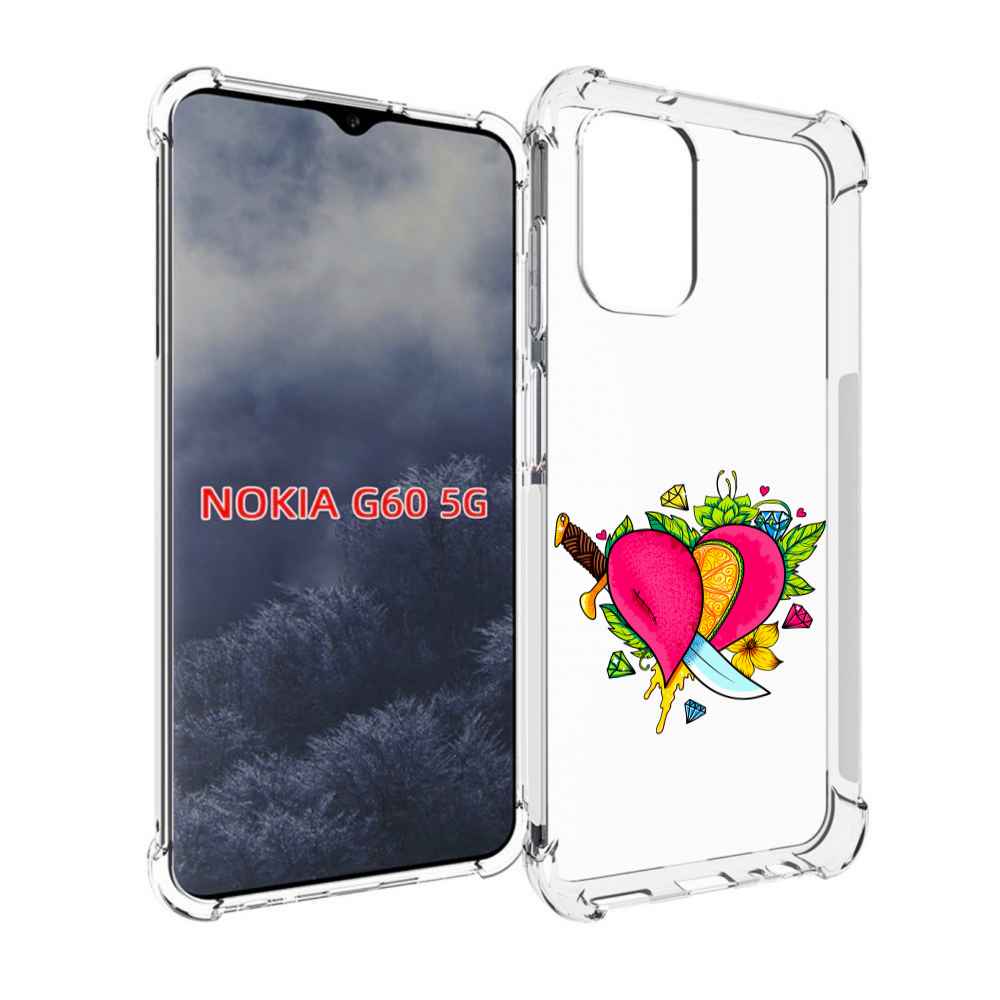 

Чехол MyPads Фруктовое сердце для Nokia G60 5G, Прозрачный, Tocco