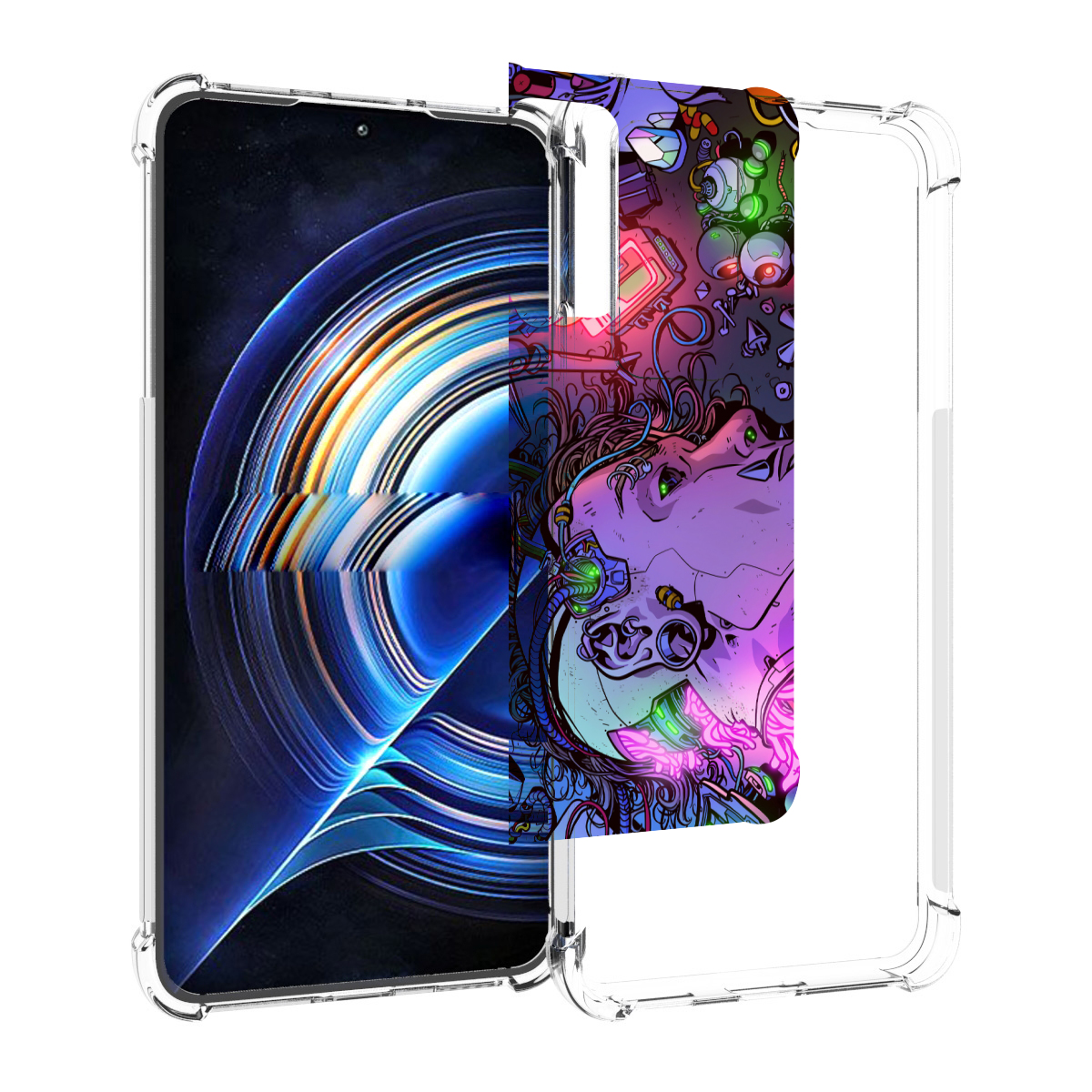 

Чехол MyPads голова робота мультик для Tecno Camon 19 Neo, Прозрачный, Tocco