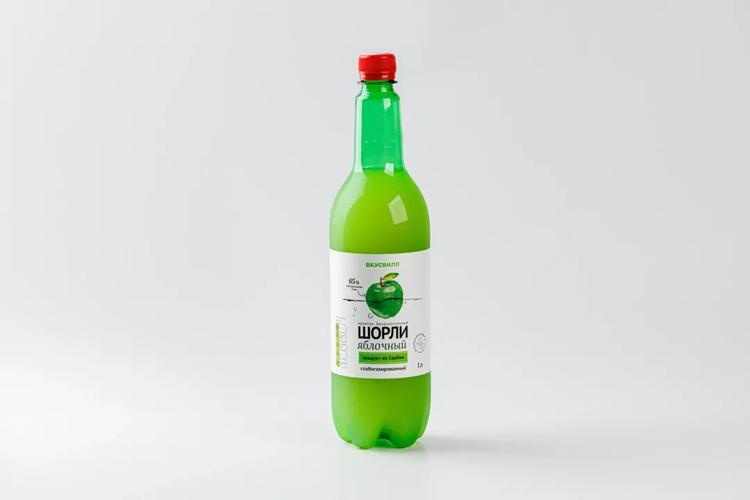 

Газированный напиток ВкусВилл Шорли яблочный 1 л