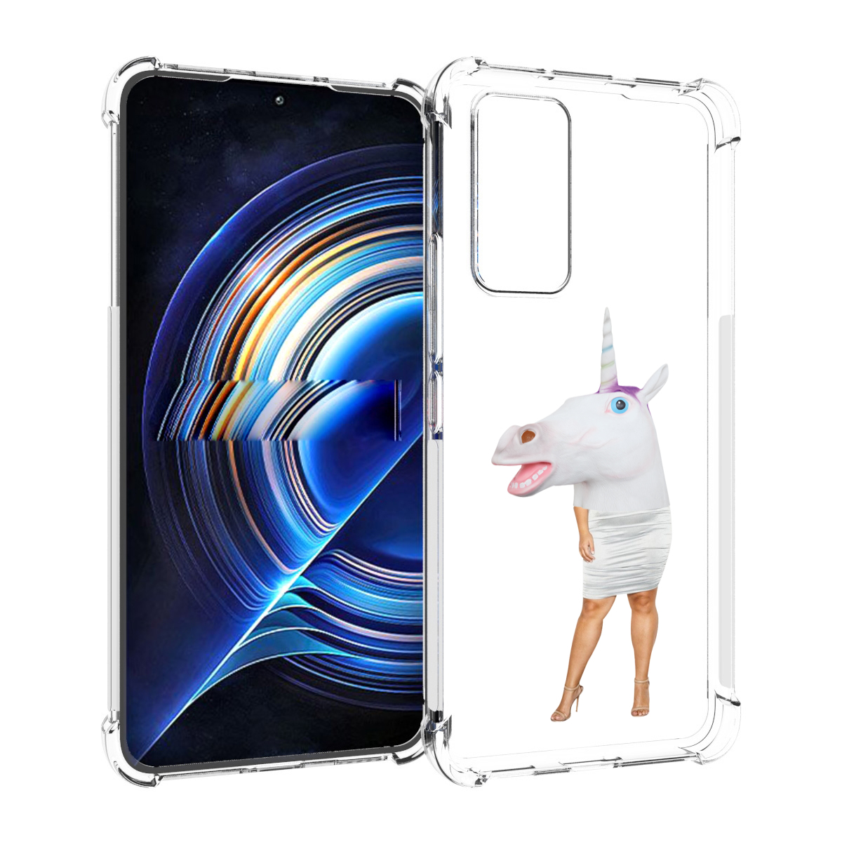 

Чехол MyPads голова-единорога для Tecno Camon 19 Neo, Прозрачный, Tocco