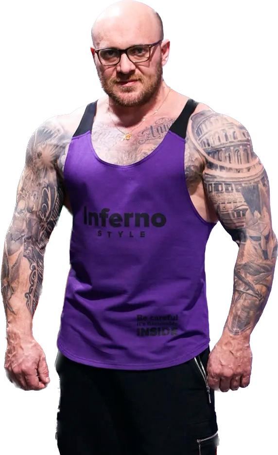 

Майка мужская INFERNO style М-006-000 фиолетовая 3XL, Фиолетовый, М-006-000