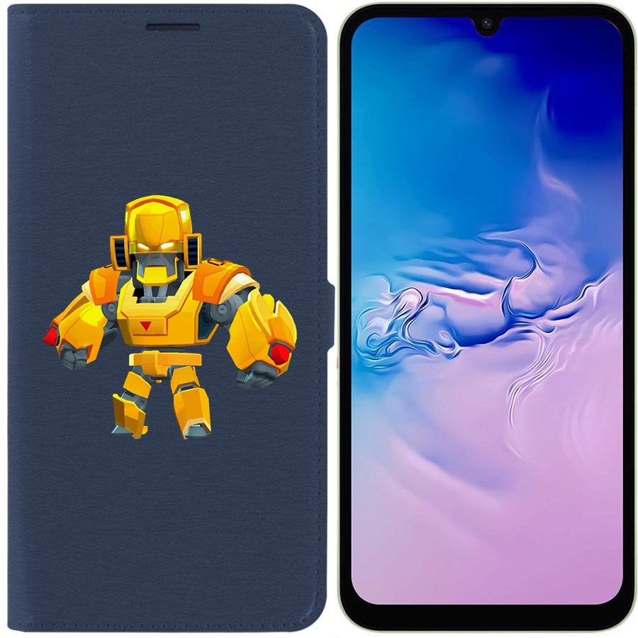 

Чехол-книжка Эко для Samsung Galaxy A24 (A245) Brawl Stars-Бо Золотой Меха (синий)
