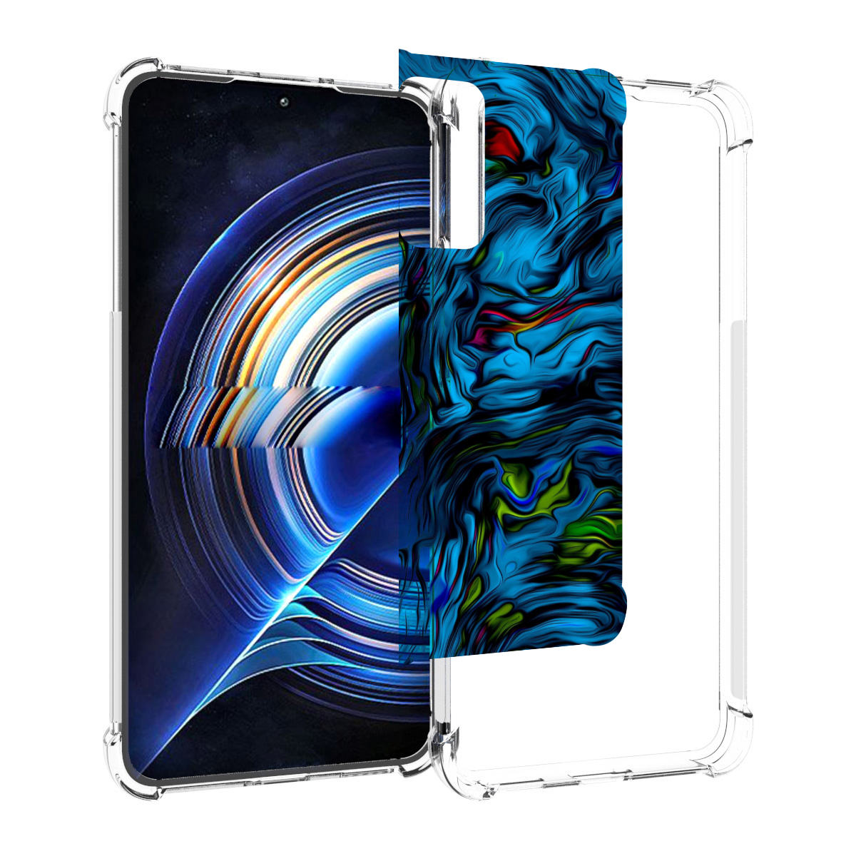 

Чехол MyPads голубая краска в темноте для Tecno Camon 19 Neo, Прозрачный, Tocco