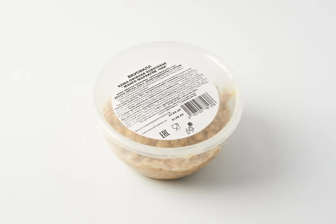 

Каша ВкусВилл Овсяная с манго-маракуйей-чиа 200 г