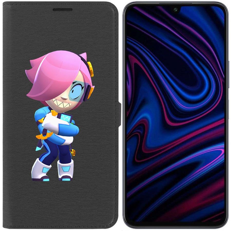 

Чехол-книжка Эко для Infinix Note 12 Pro Brawl Stars-Колетт Навигатор (черный)