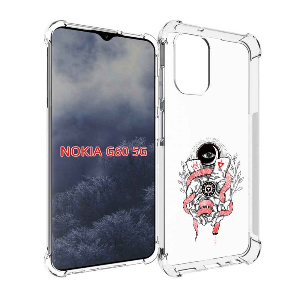 

Чехол MyPads абстрация связанные руки для Nokia G60 5G, Прозрачный, Tocco