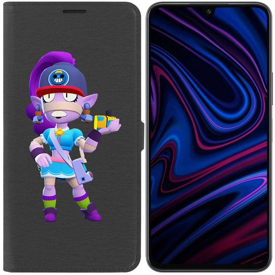 

Чехол-книжка Эко для Infinix Note 12 Pro Brawl Stars-Суперфанатка Эмз (черный)