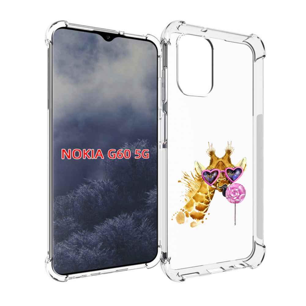 

Чехол MyPads акварельный жираф для Nokia G60 5G, Прозрачный, Tocco