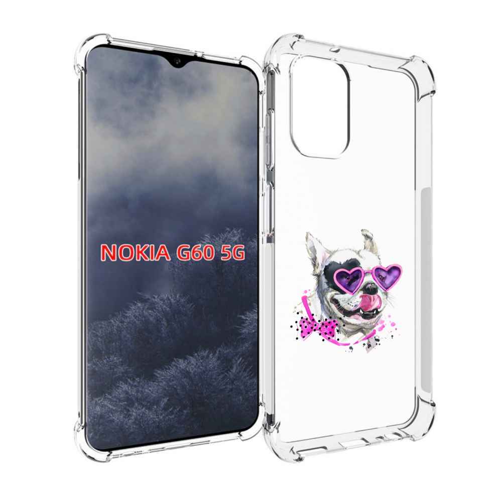 

Чехол MyPads акварельный пёс для Nokia G60 5G, Прозрачный, Tocco